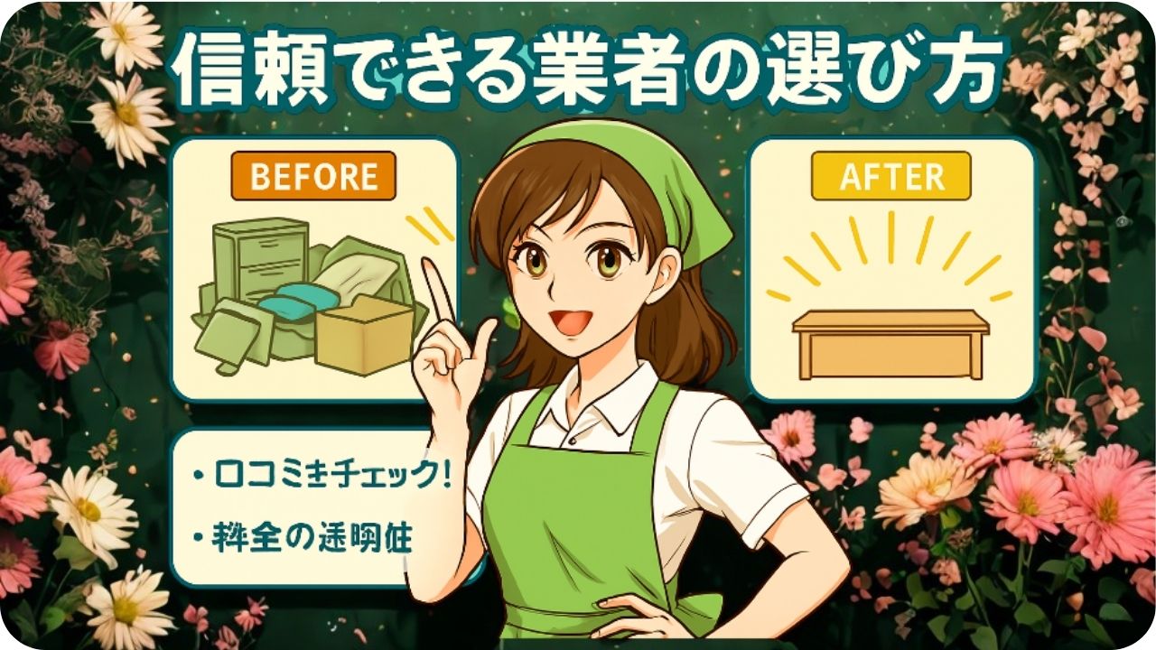 信頼できる業者の選び方：失敗しないコツ ✅