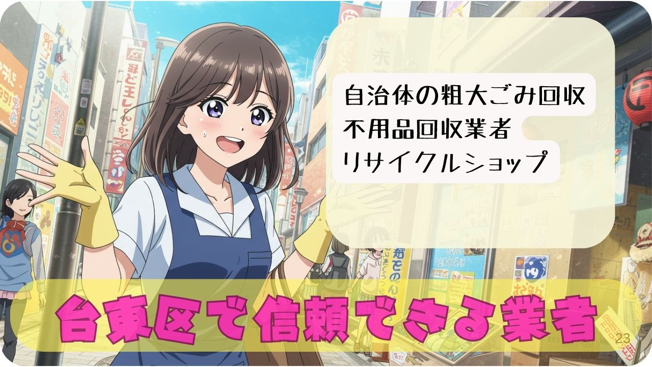 台東区の不用品回収の選択肢を比較